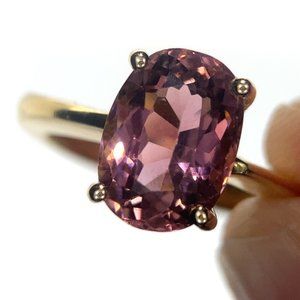 Pink Mahenge Spinel 2.15ct Solid 18K Gold Ring